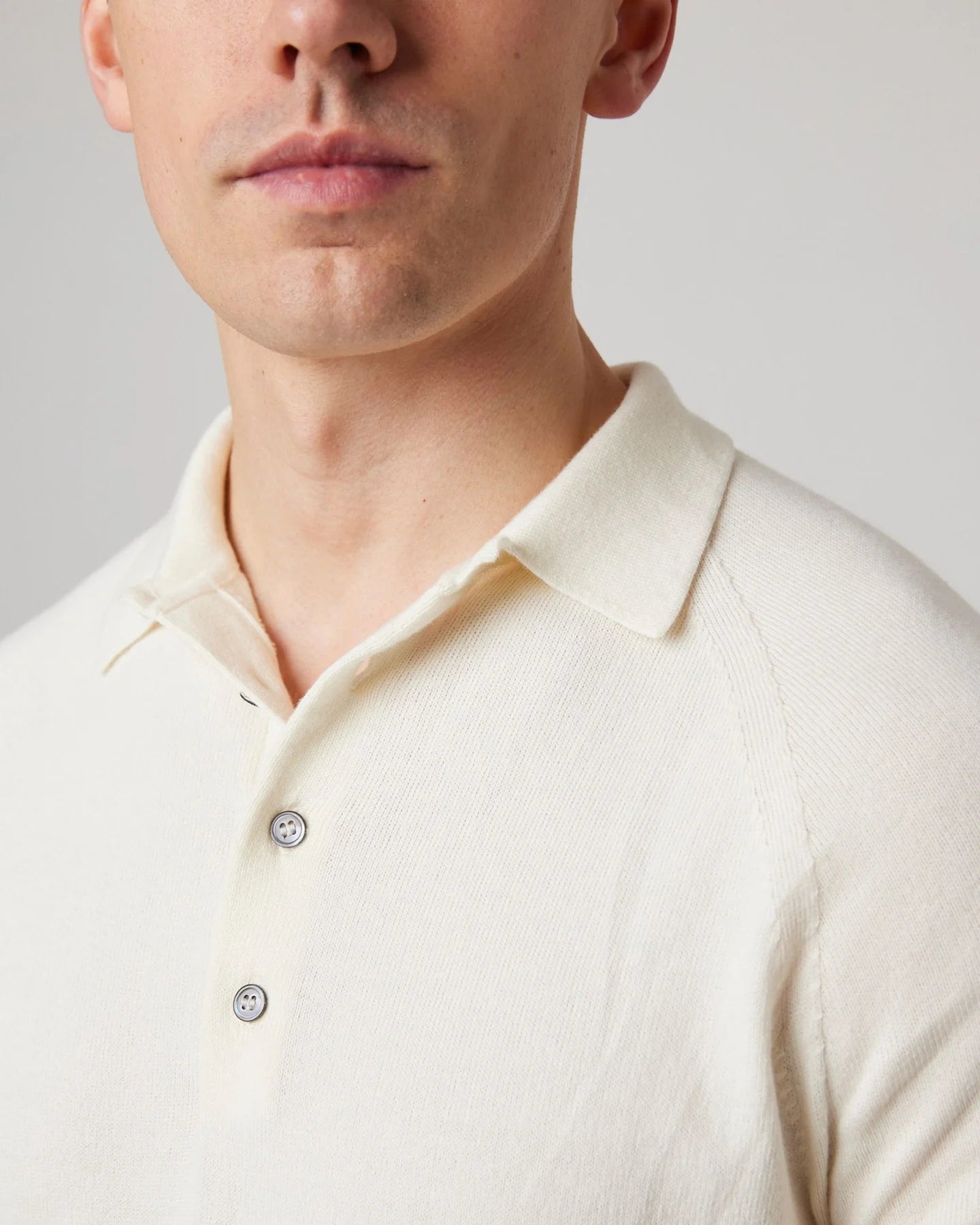 Peregrine | Polo en maille de coton ''Jones'' - Blanc