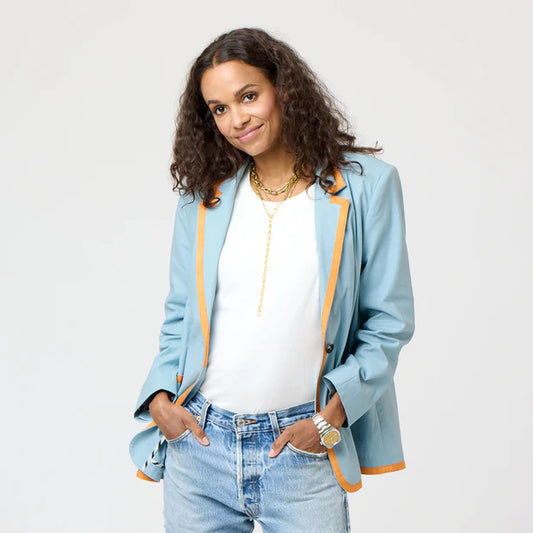 KERRI ROSENTHAL | Blazer "WORKDAY LE SUNSHINE" - Bleu/Orange
