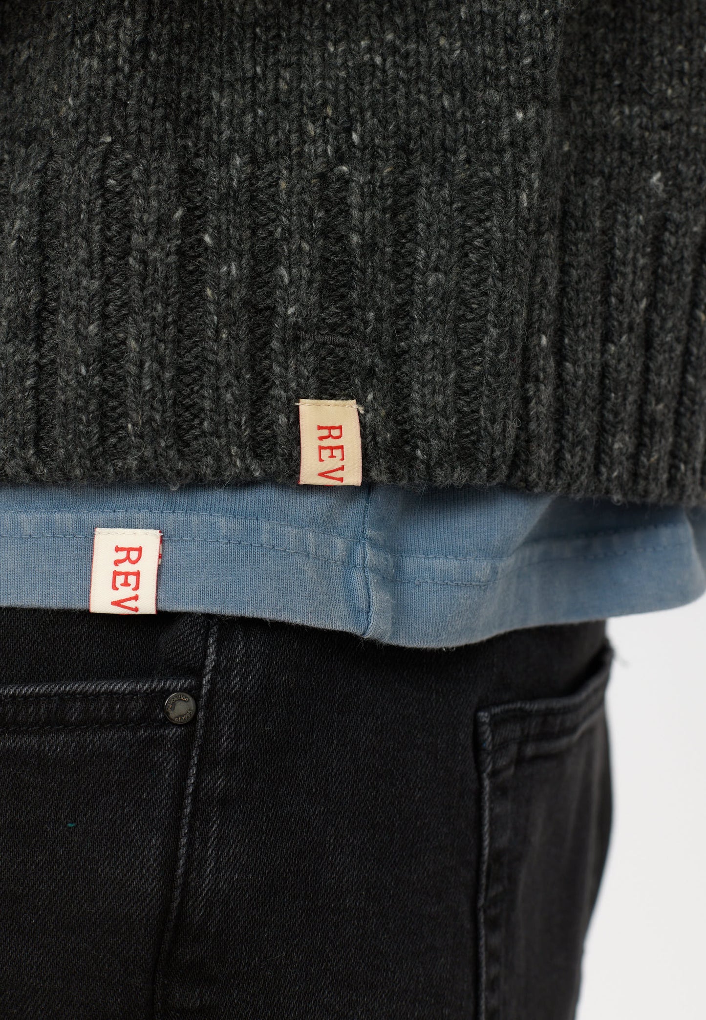 Revolution | Cardigan en mélange d'alpaga - Noir/Gris