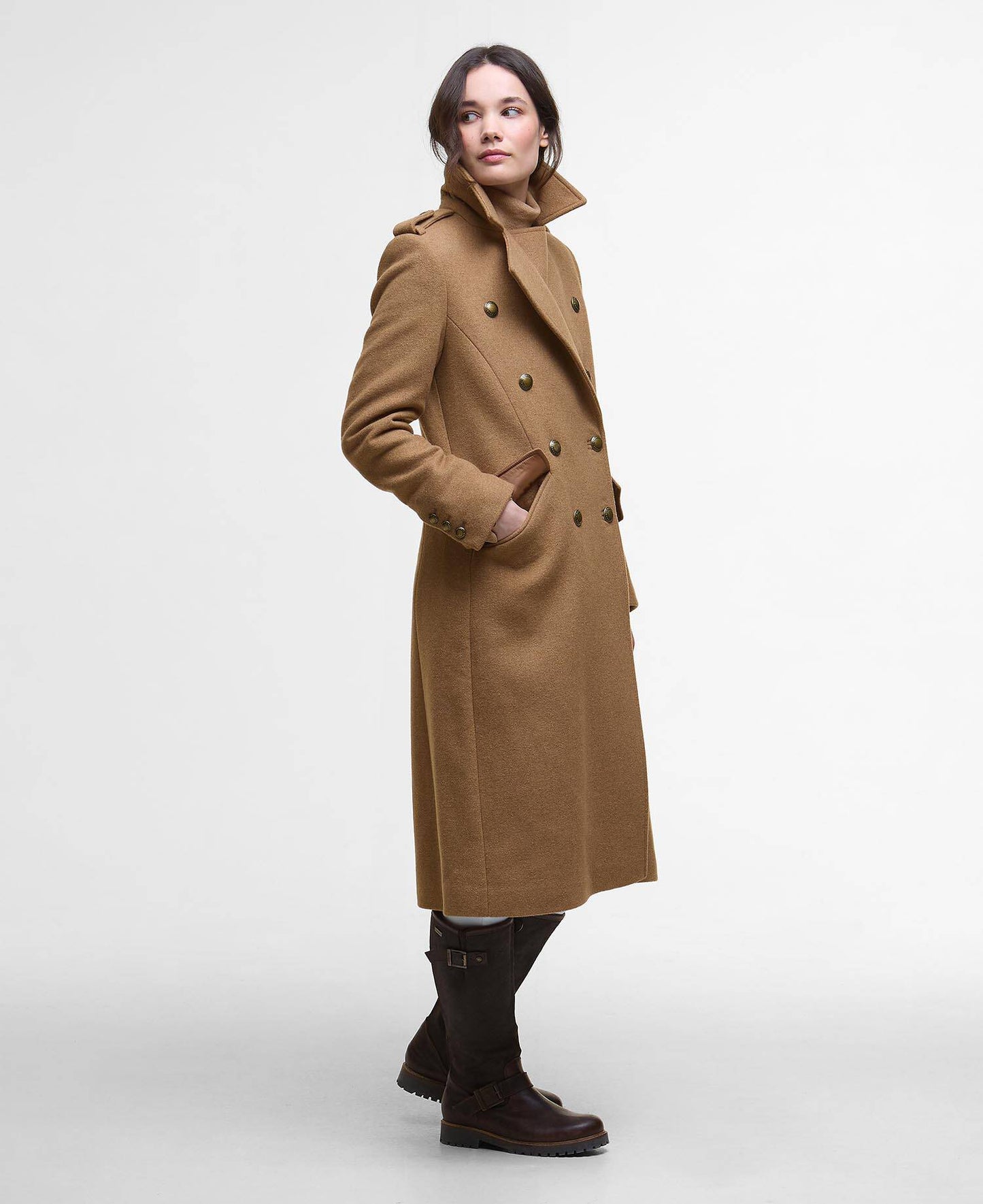 Barbour | Le manteau en laine à double boutonnage ''Cottesmore'' - Beige