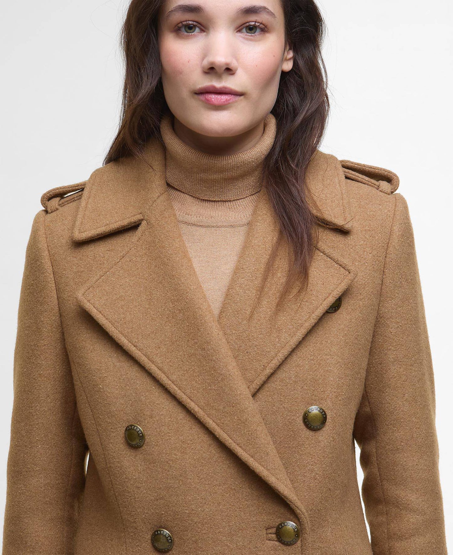 Barbour | Le manteau en laine à double boutonnage ''Cottesmore'' - Beige
