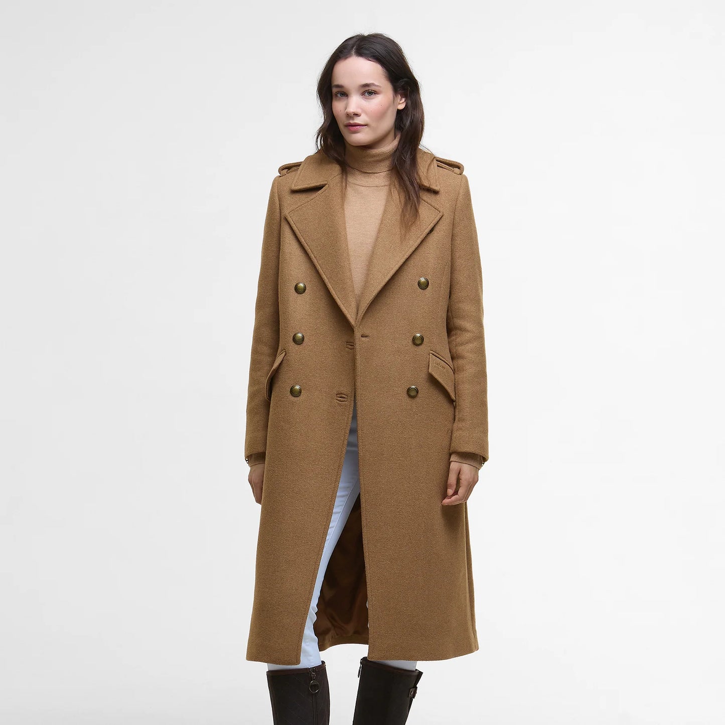 Barbour | Le manteau en laine à double boutonnage ''Cottesmore'' - Beige