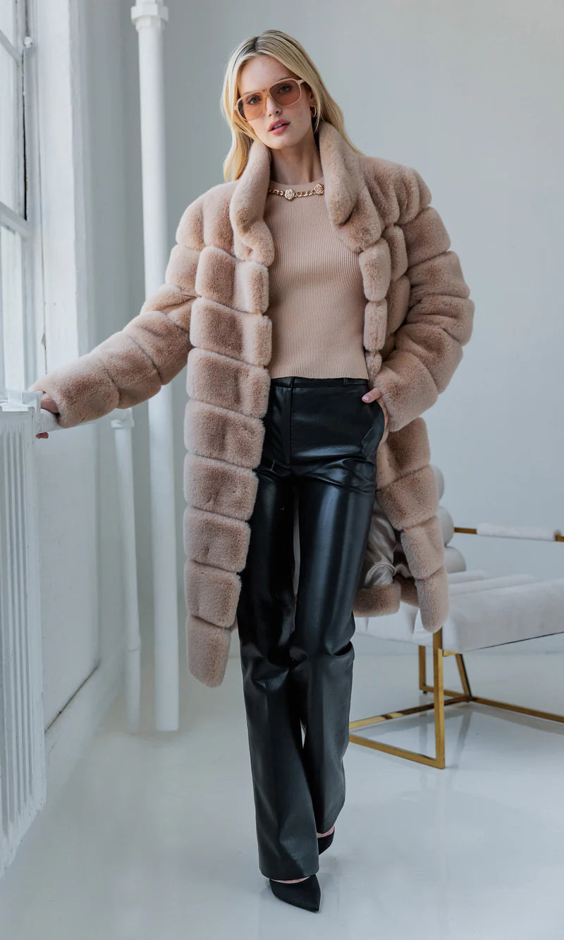 Generation Love | Le manteau en fausse fourrure ''Christie'' - Beige