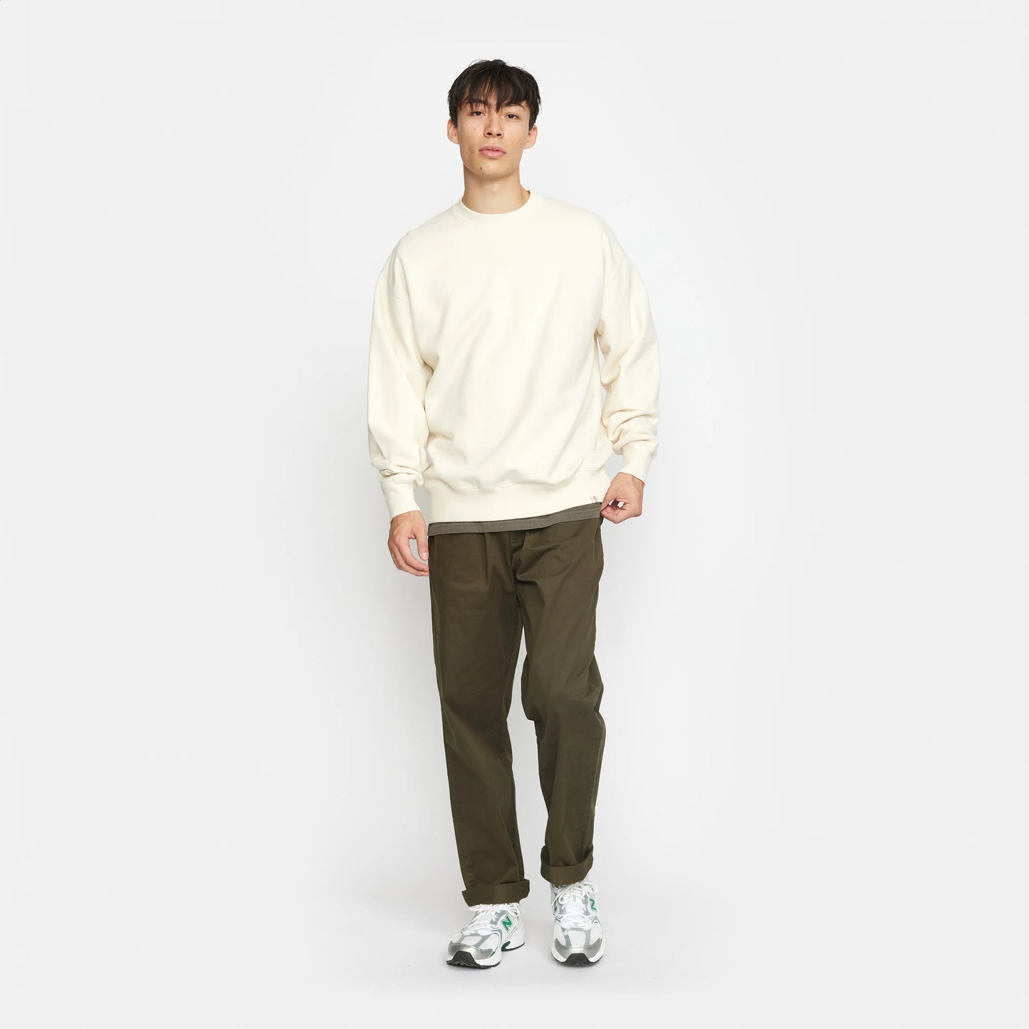 Revolution | Sweatshirt ample en coton - Blanc cassé