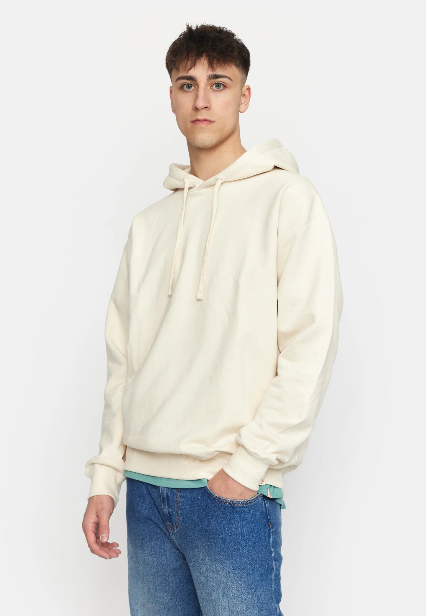 Revolution | Sweatshirt à capuche ample en coton - Blanc cassé