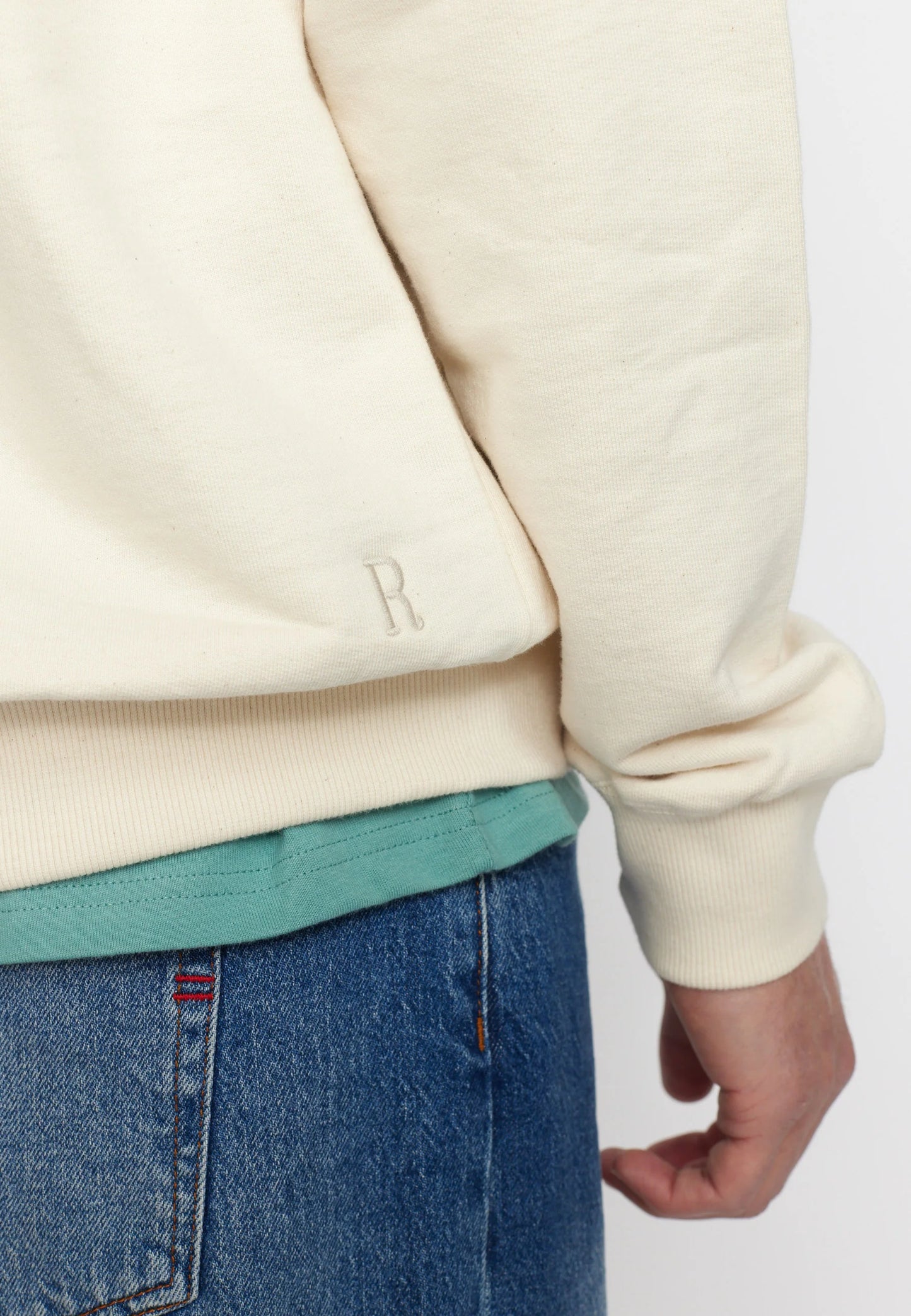 Revolution | Sweatshirt à capuche ample en coton - Blanc cassé