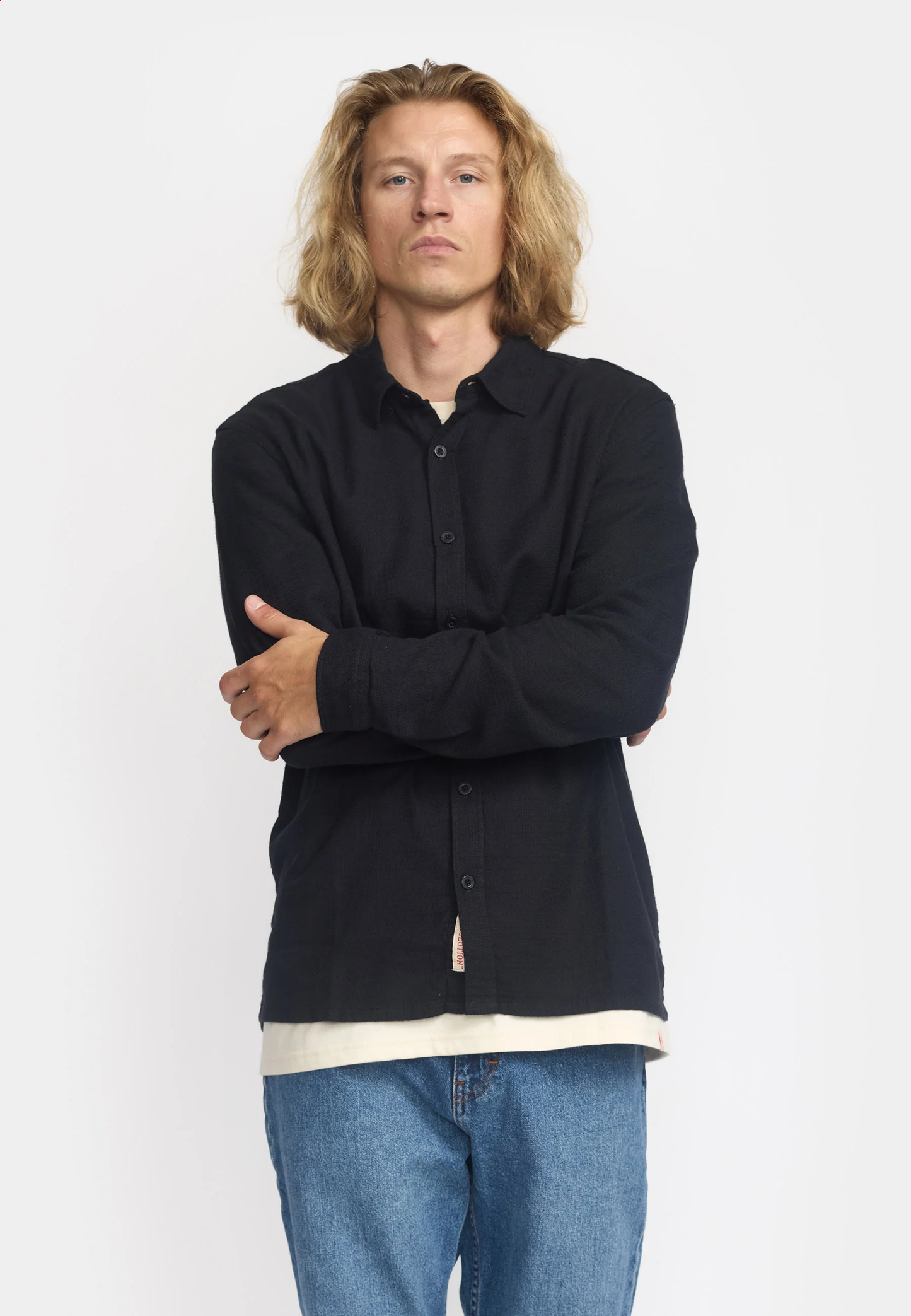 Revolution | Chemise texturée à coupe ample - Noir