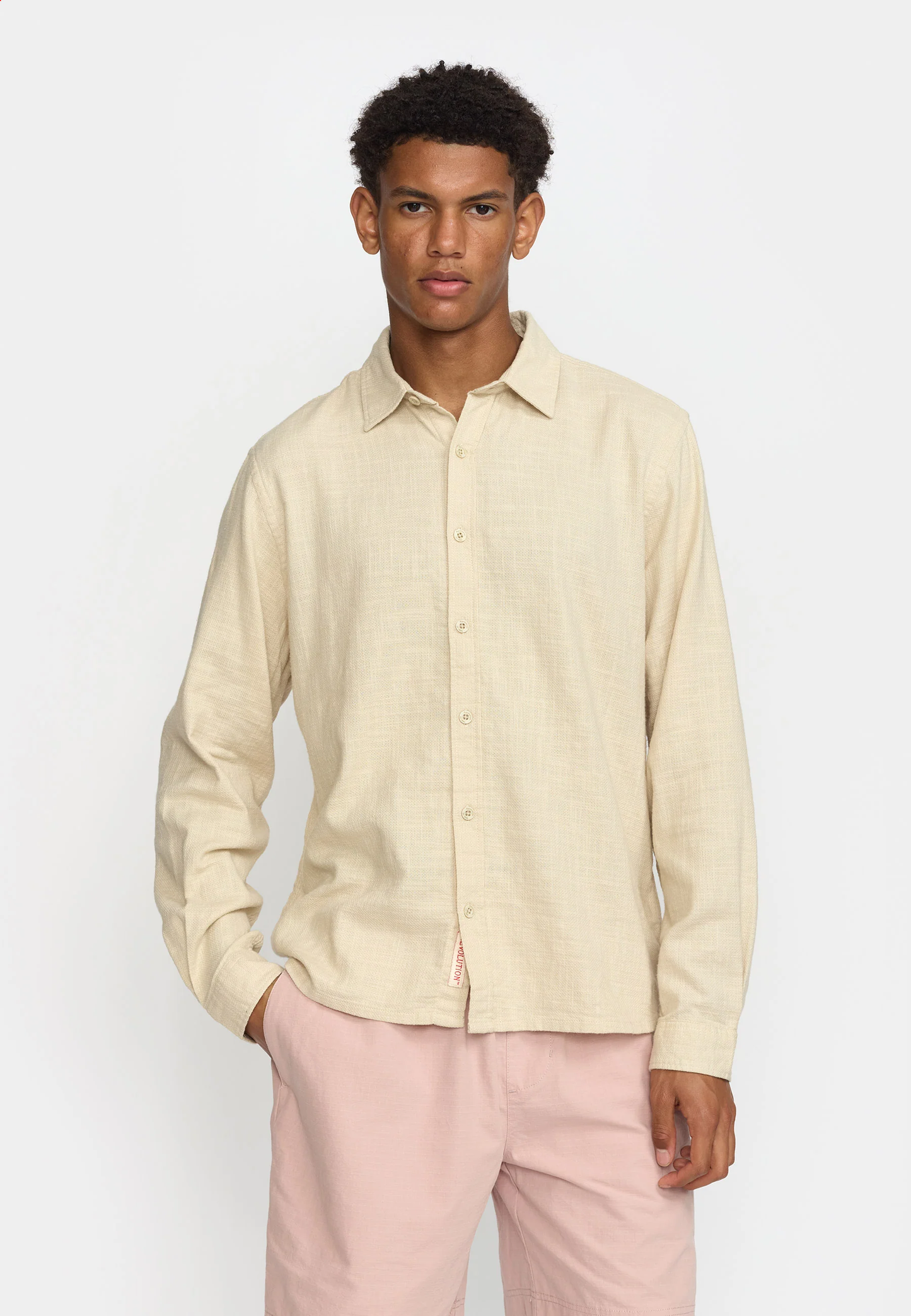 Revolution | Chemise texturée à coupe ample - écru