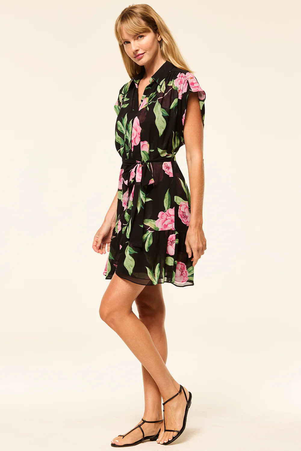 MISA | Robe "LORA" - Floral foncé
