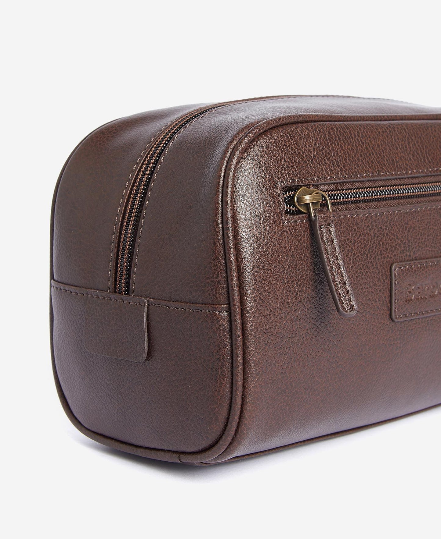 Barbour | Le sac de toilette en cuir - Marron foncé