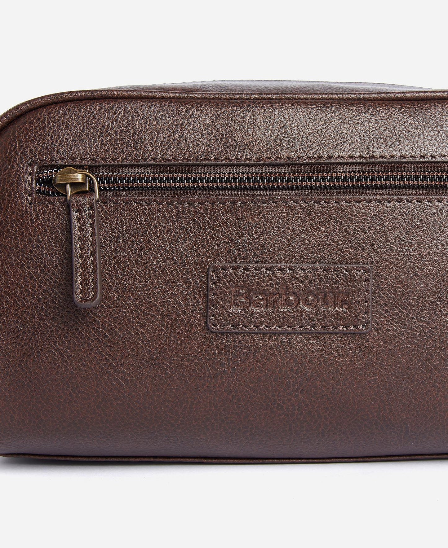 Barbour | Le sac de toilette en cuir - Marron foncé