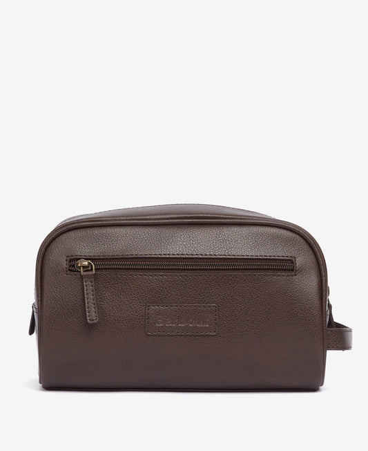 Barbour | Le sac de toilette en cuir - Marron foncé