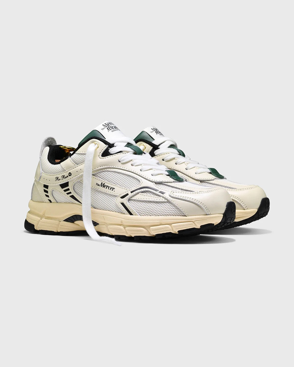 The Mercer | Les baskets « Re-Run Nappa » - 102 Blanc cassé