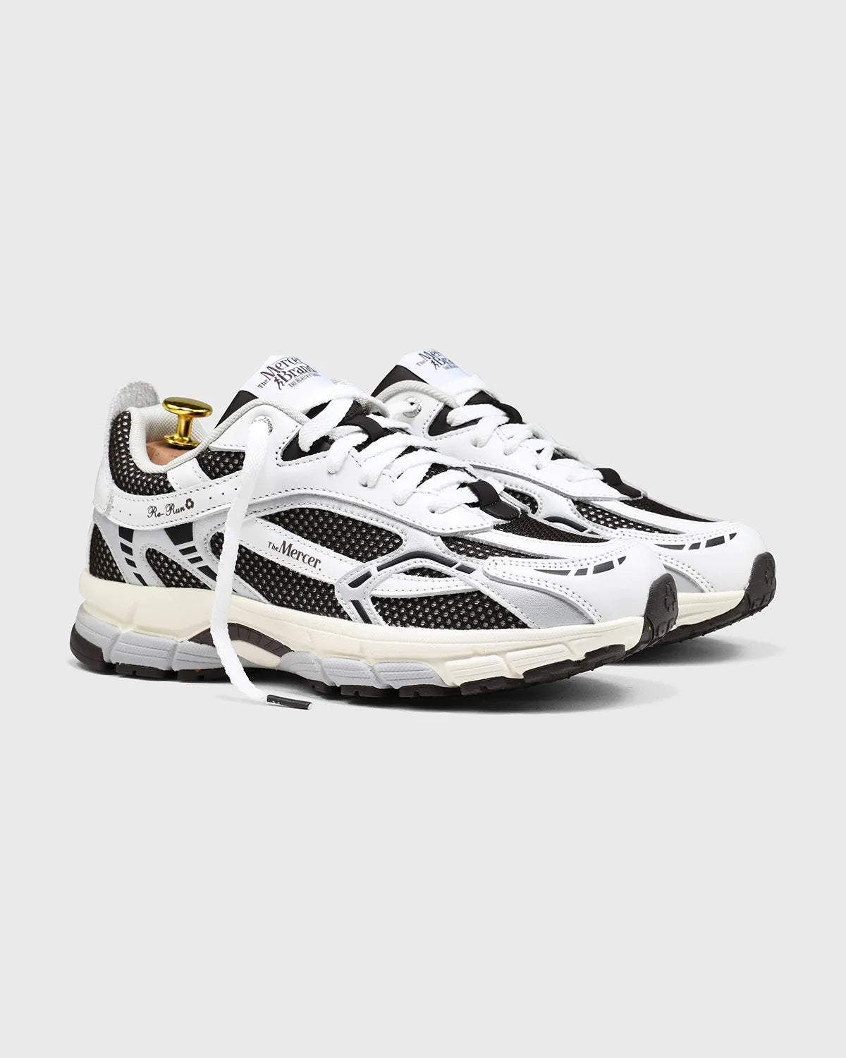 The Mercer | Les baskets ''The Re-Run White Silver'' - Marron / Blanc