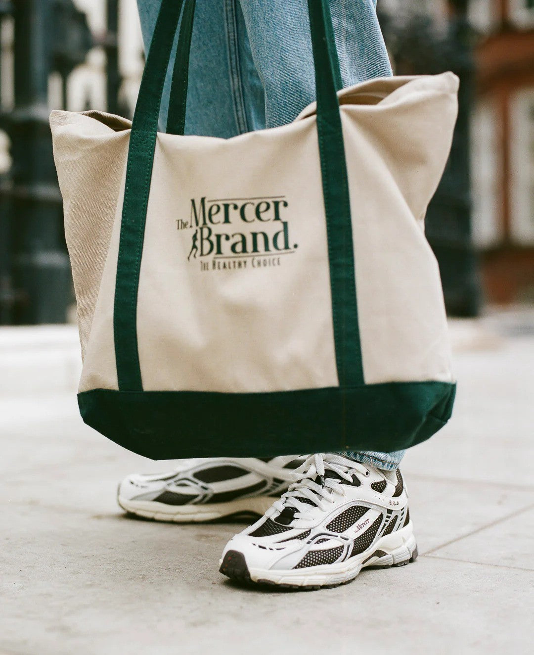 The Mercer | Les baskets ''The Re-Run White Silver'' - Marron / Blanc
