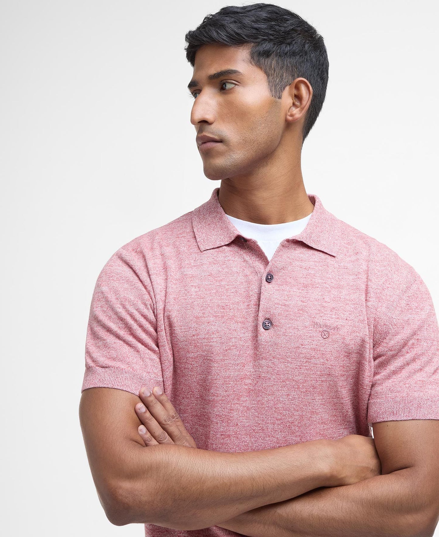 Barbour | Polo en maille ''Buston'' - Couleur rouge épice