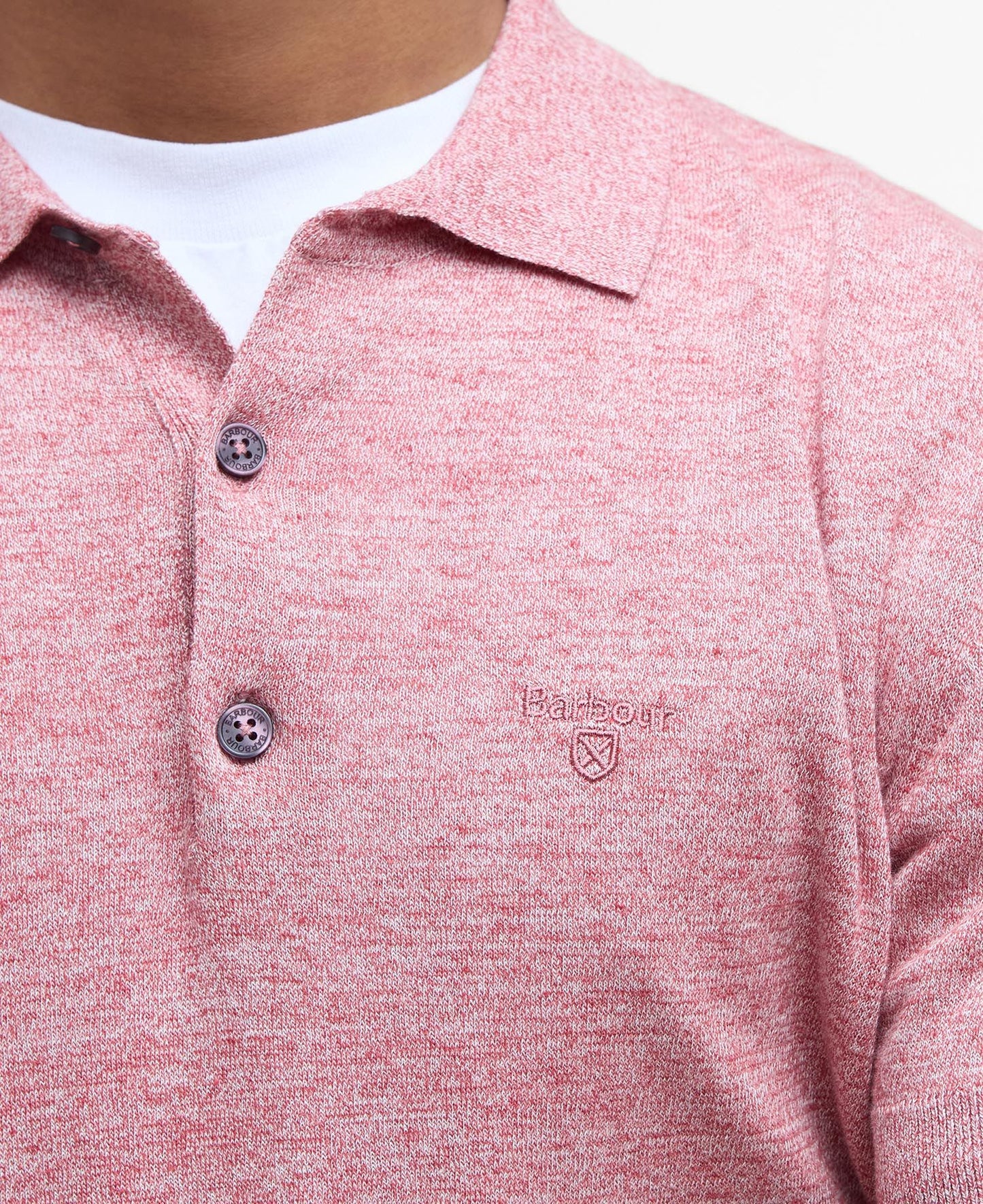 Barbour | Polo en maille ''Buston'' - Couleur rouge épice