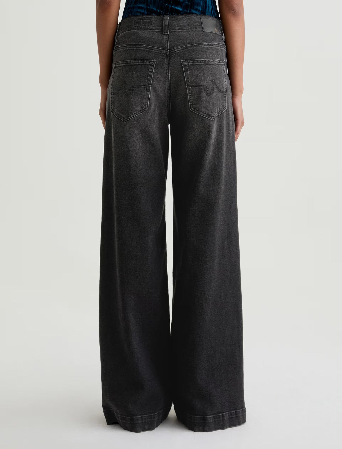 AG Jeans | Le jean à taille haute et jambes larges ''Deven ''- Gris nébuleuse