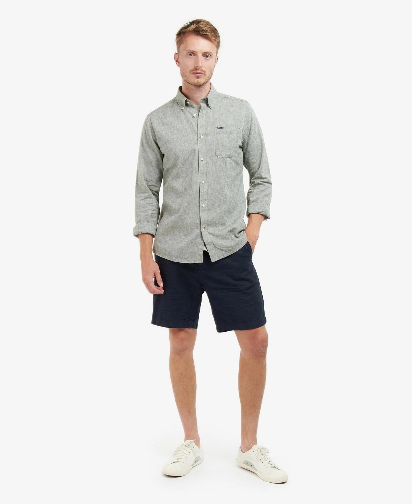 Barbour | La chemise ''Nelson Tailored'' - Olive blanchi