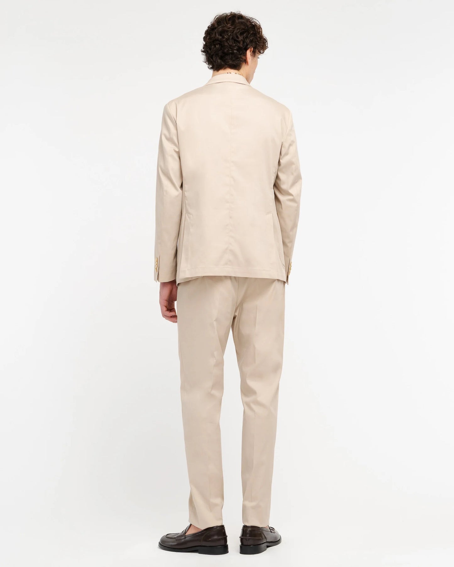 Manuel Ritz | costume slim en sergé stretch de coton mélangé - Beige