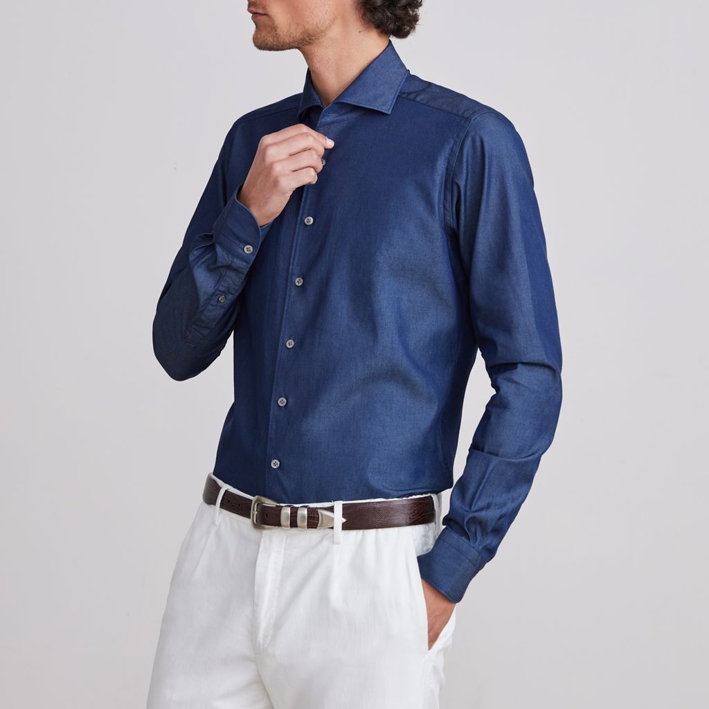 Emanuel Berg | La chemise en denim ''Fontelina'' - Marine foncé