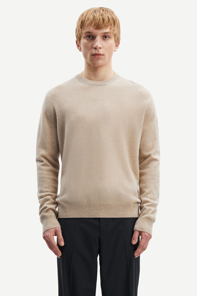 Samsoe Samsoe | Pull Nobis en Cachemire - Crème Mélangé