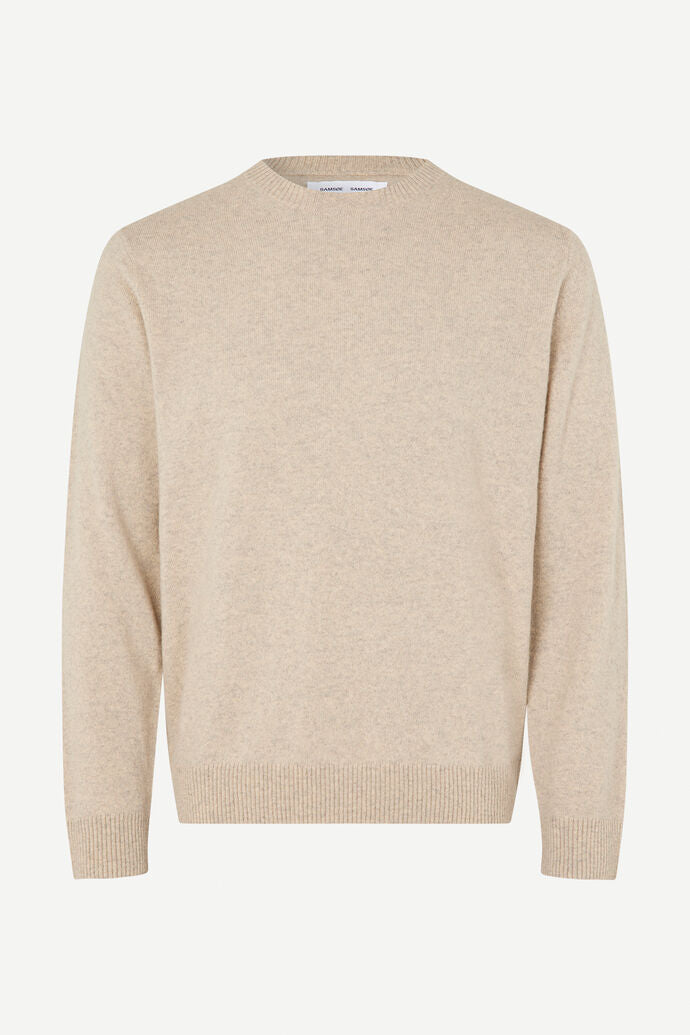 Samsoe Samsoe | Pull Nobis en Cachemire - Crème Mélangé
