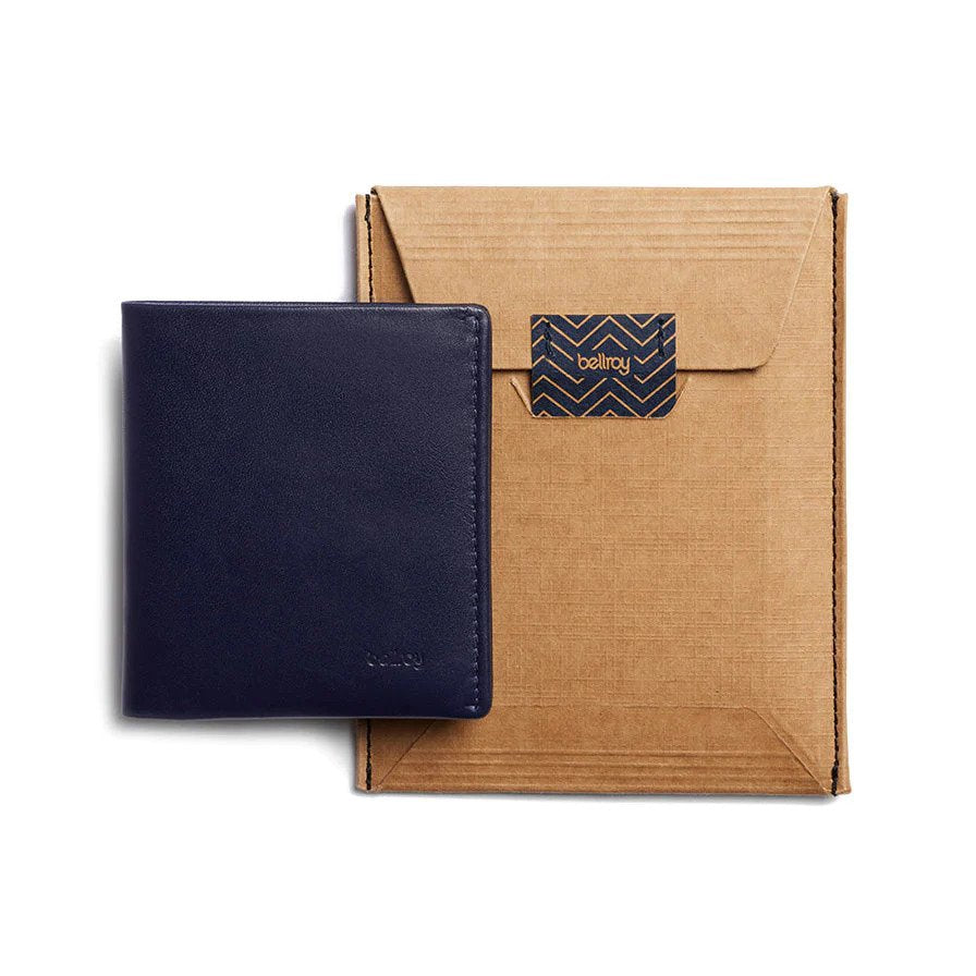 Bellroy | Portefeuille Note Sleeve - Bleu Marin/Tan