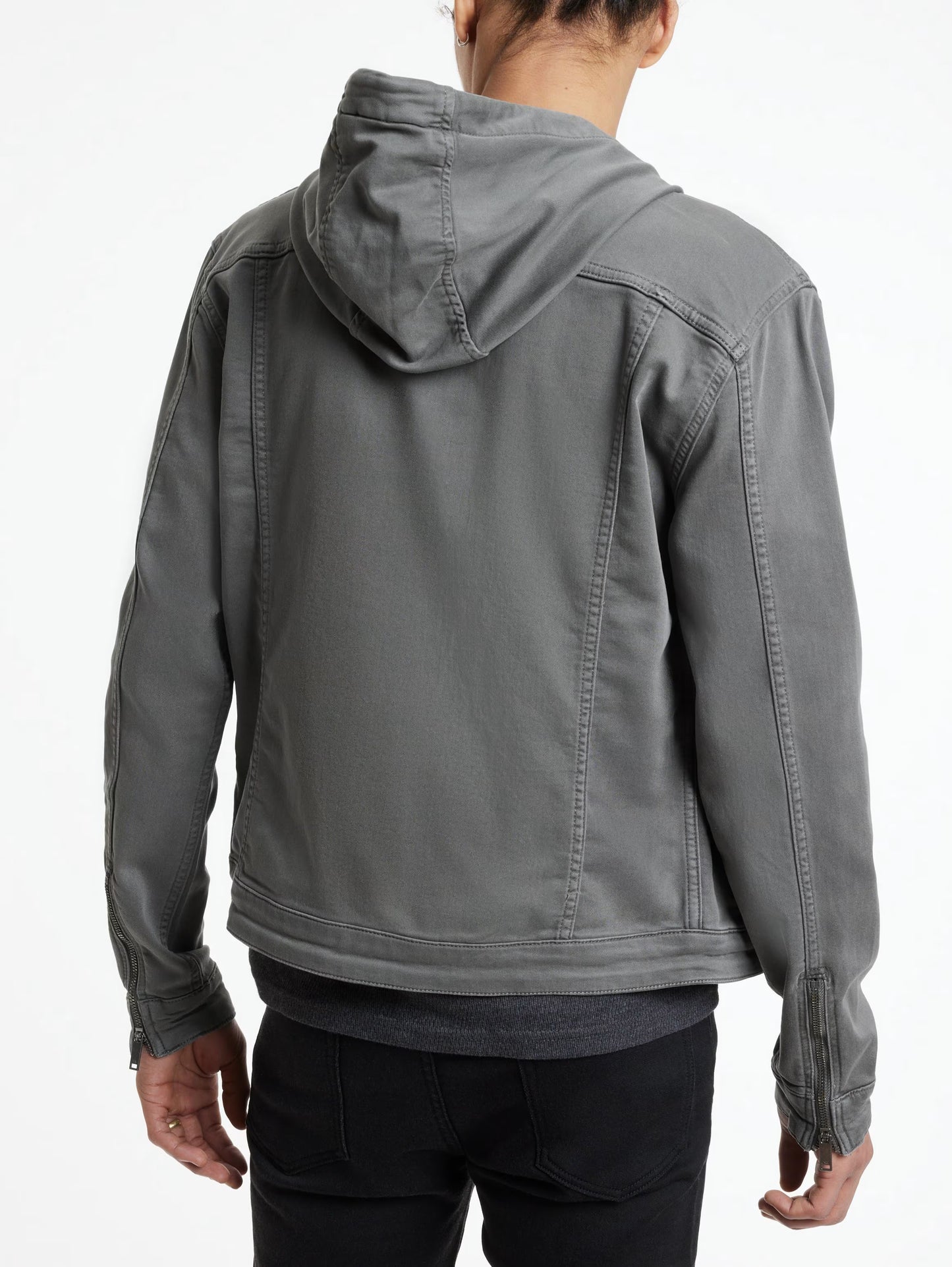 John Varvatos | La veste en jean stretch à capuche ''Scott'' - Gris