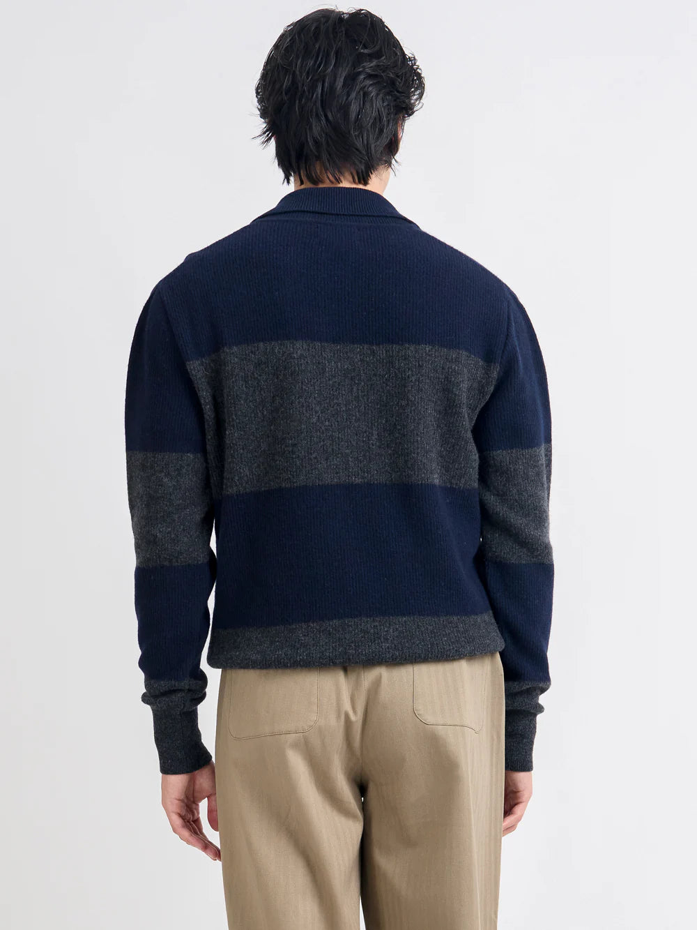 Oliver Spencer | Polo tricoté Wren Paxton - Navy/Charcoal