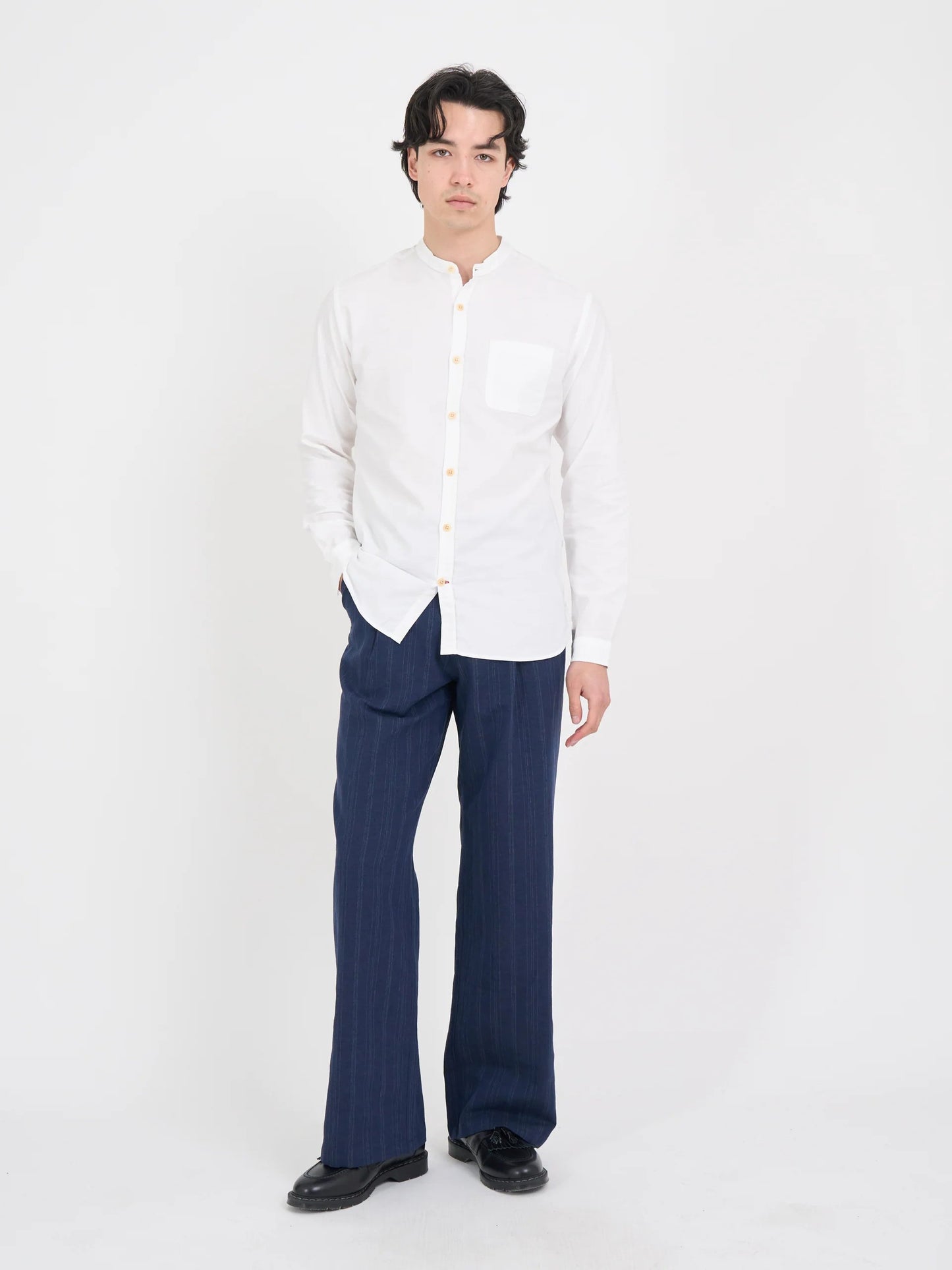 OLIVER SPENCER | Chemise "Grandad" - Blanc