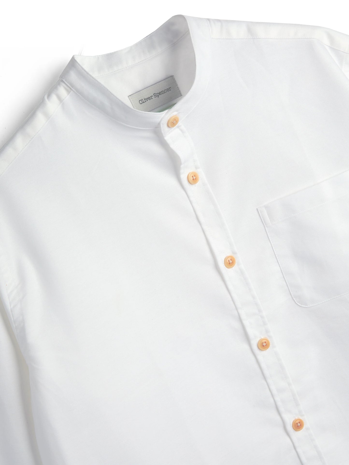 OLIVER SPENCER | Chemise "Grandad" - Blanc