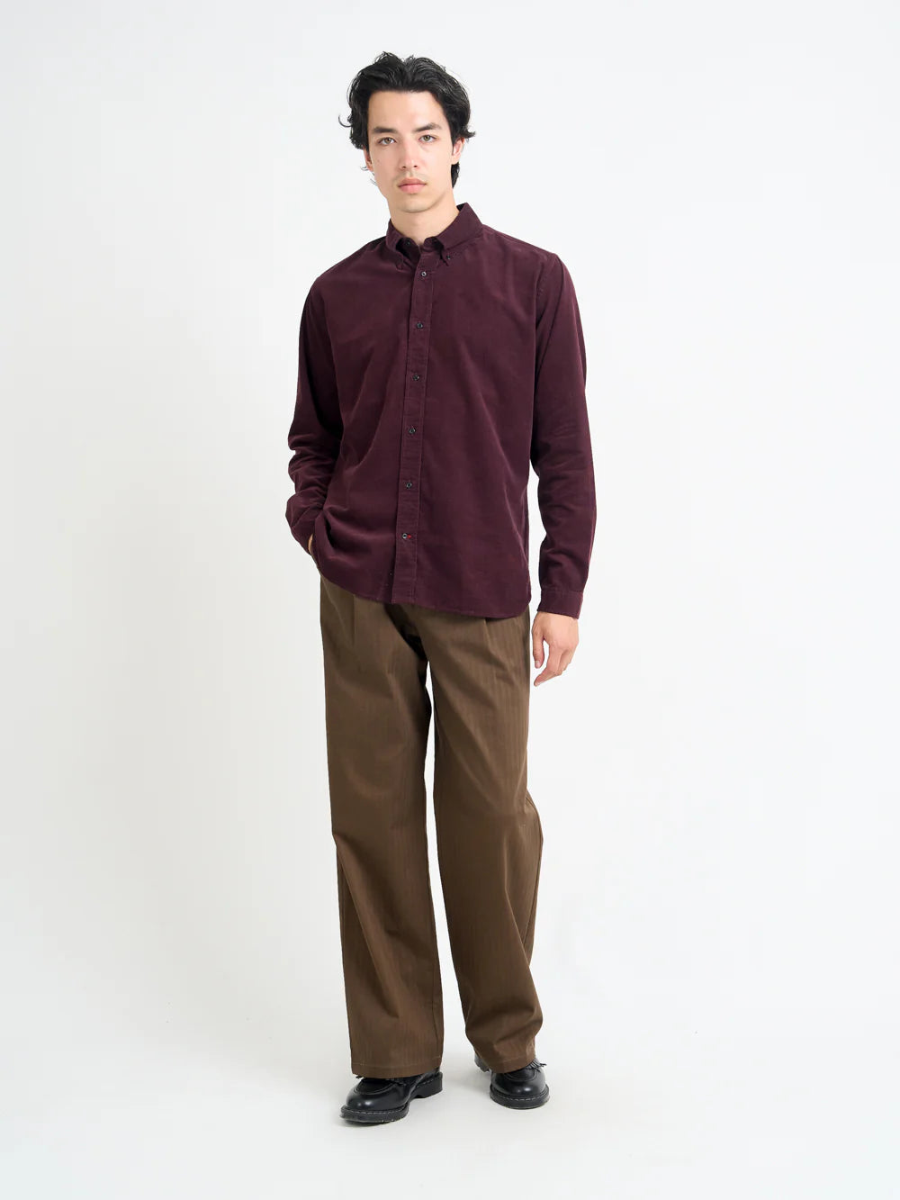 Oliver Spencer | Chemise Brook - Cord Plum