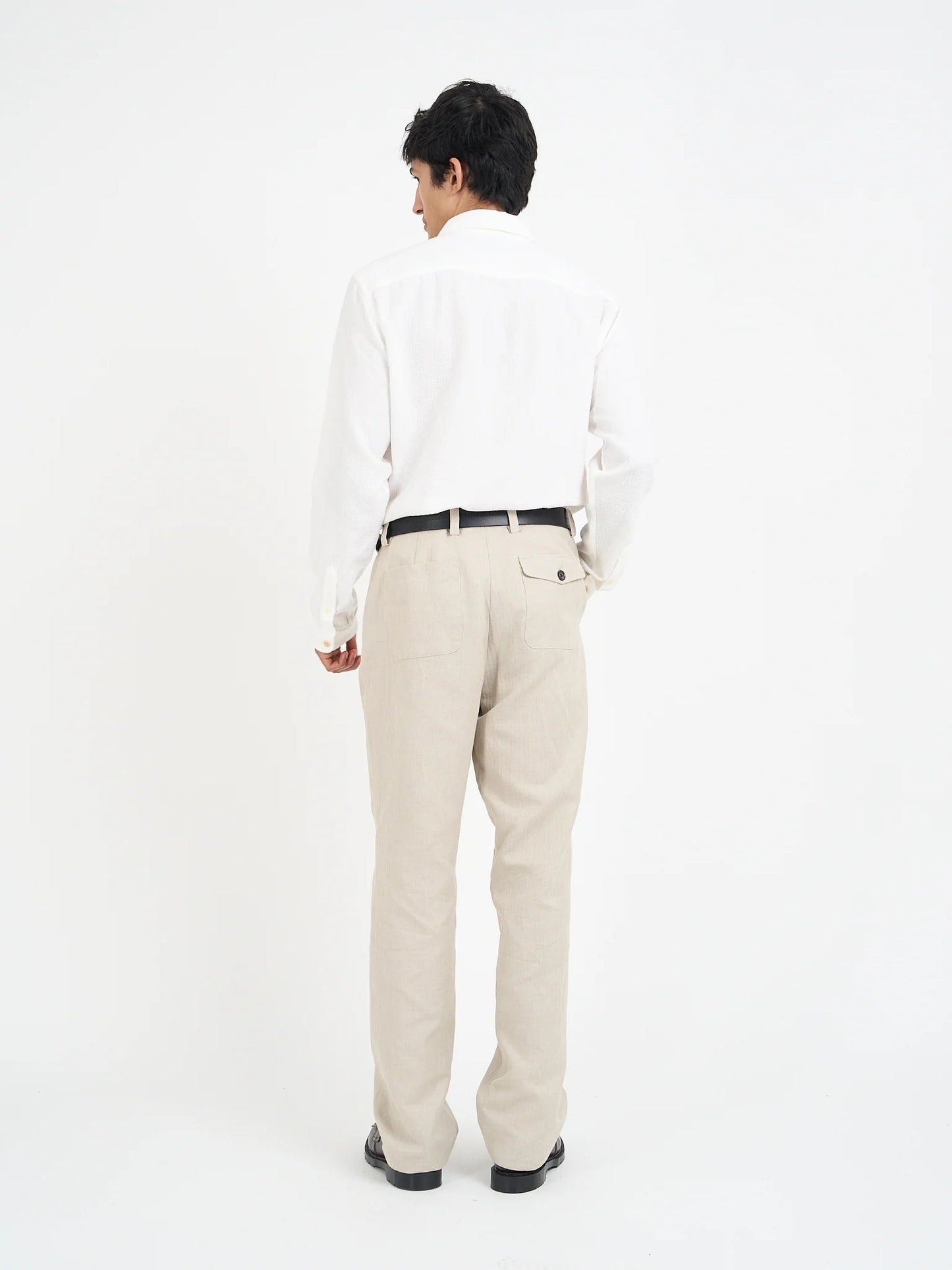 Oliver Spencer | Chemise texturé "New York Special" - Blanc cassé