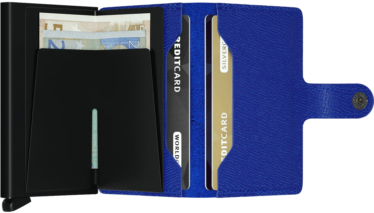 Secrid | Mini portefeuille style crisple - Indigo