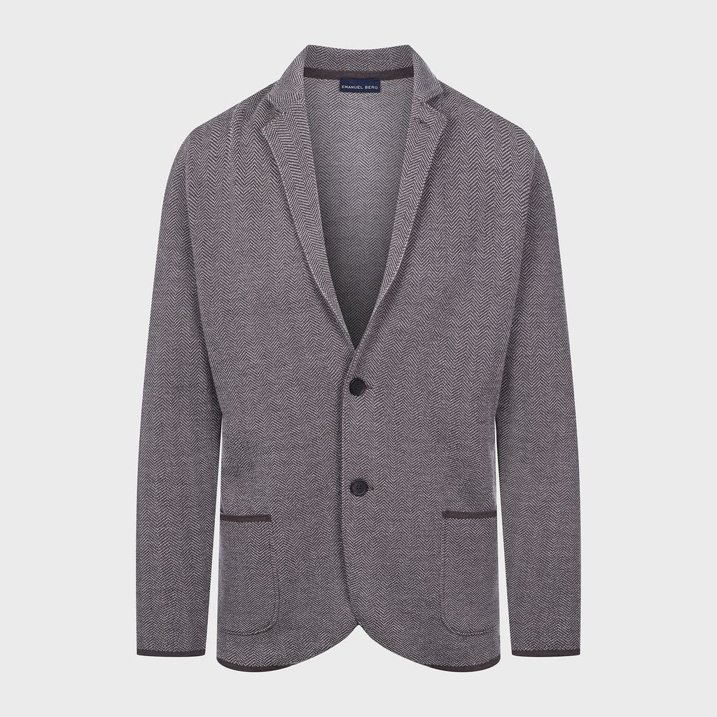 Emanuel Berg | Swacket en laine à motif chevrons - Marron