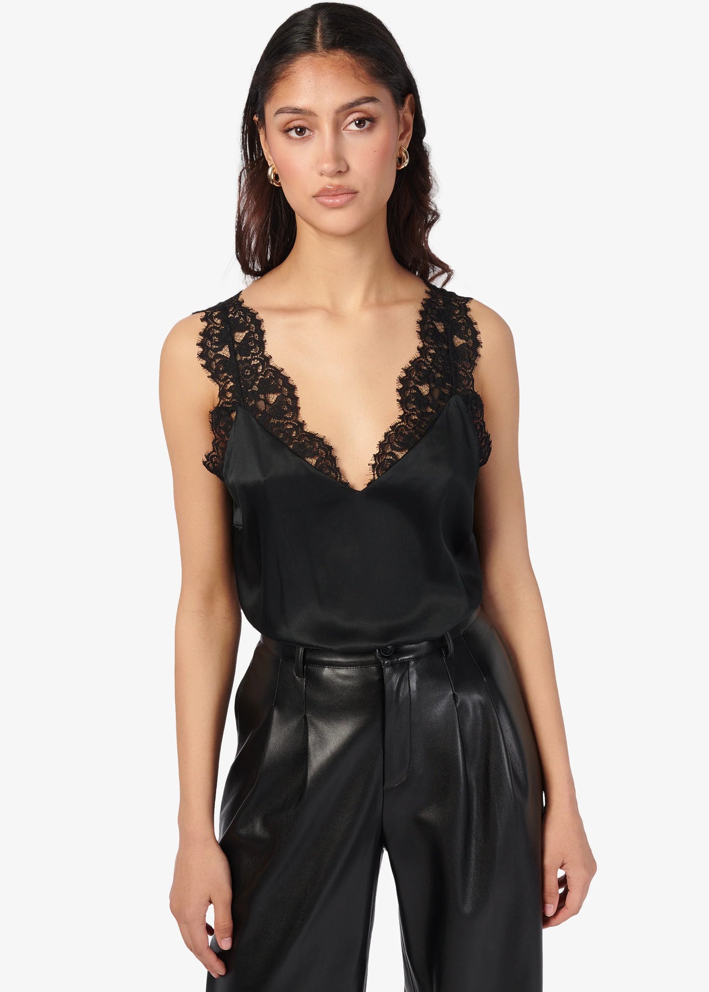 Cami NYC | Le bodysuit charmeuse de soie ''Kehlani'' - Noir