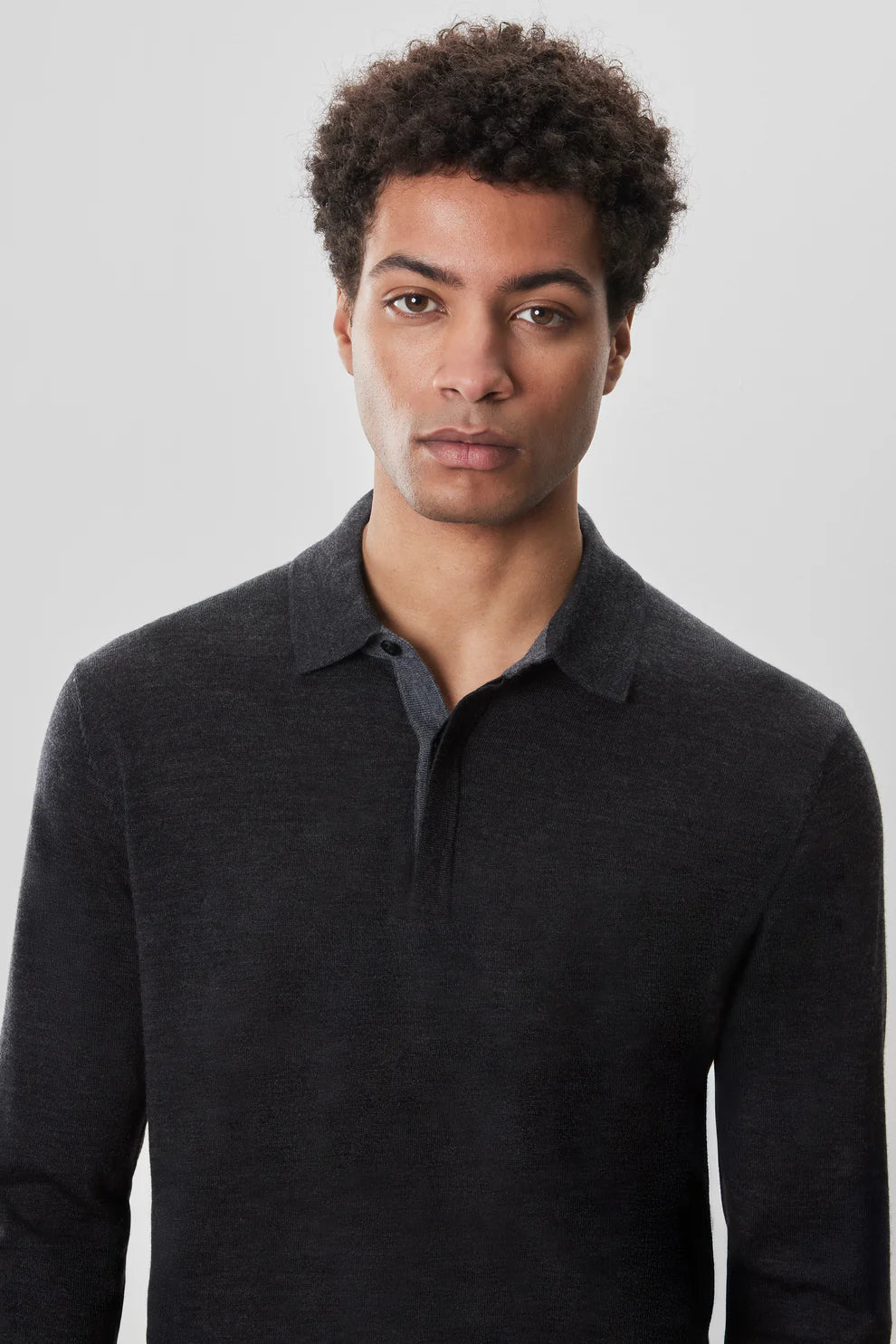 Robert Barakett | Polo en maille "Thomas" - Charbon