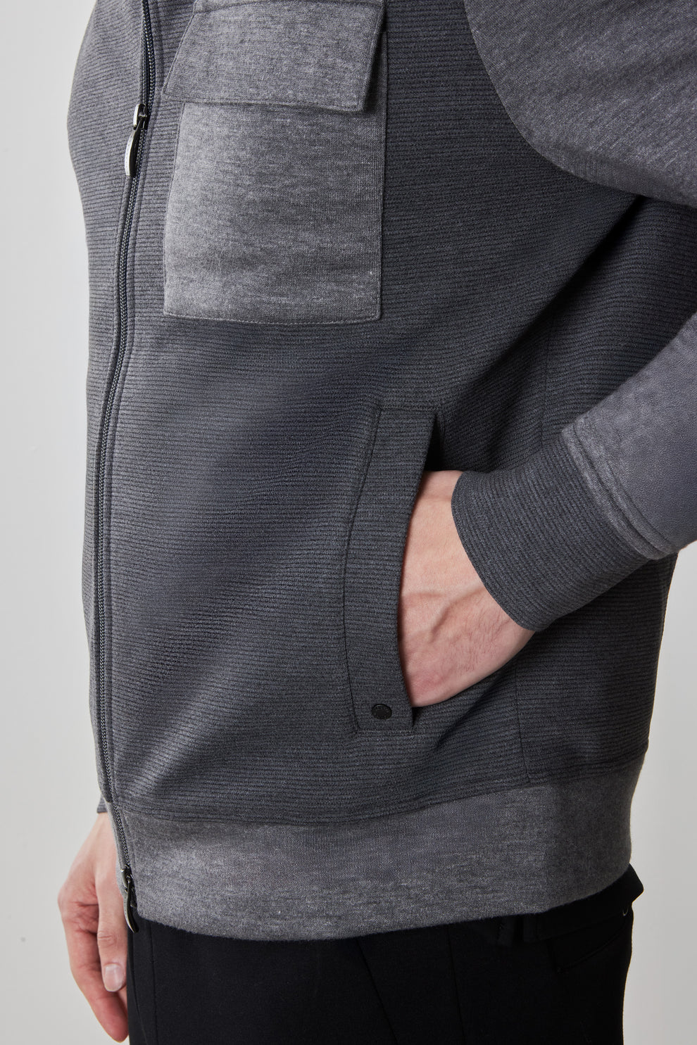 Robert Barakett | Veste zippée "Isaak" - Charbon