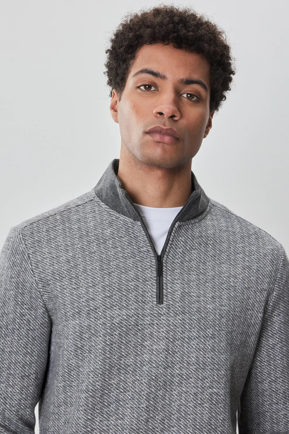 Robert Barakett | Pull demi-zip "Cedro" - Gris