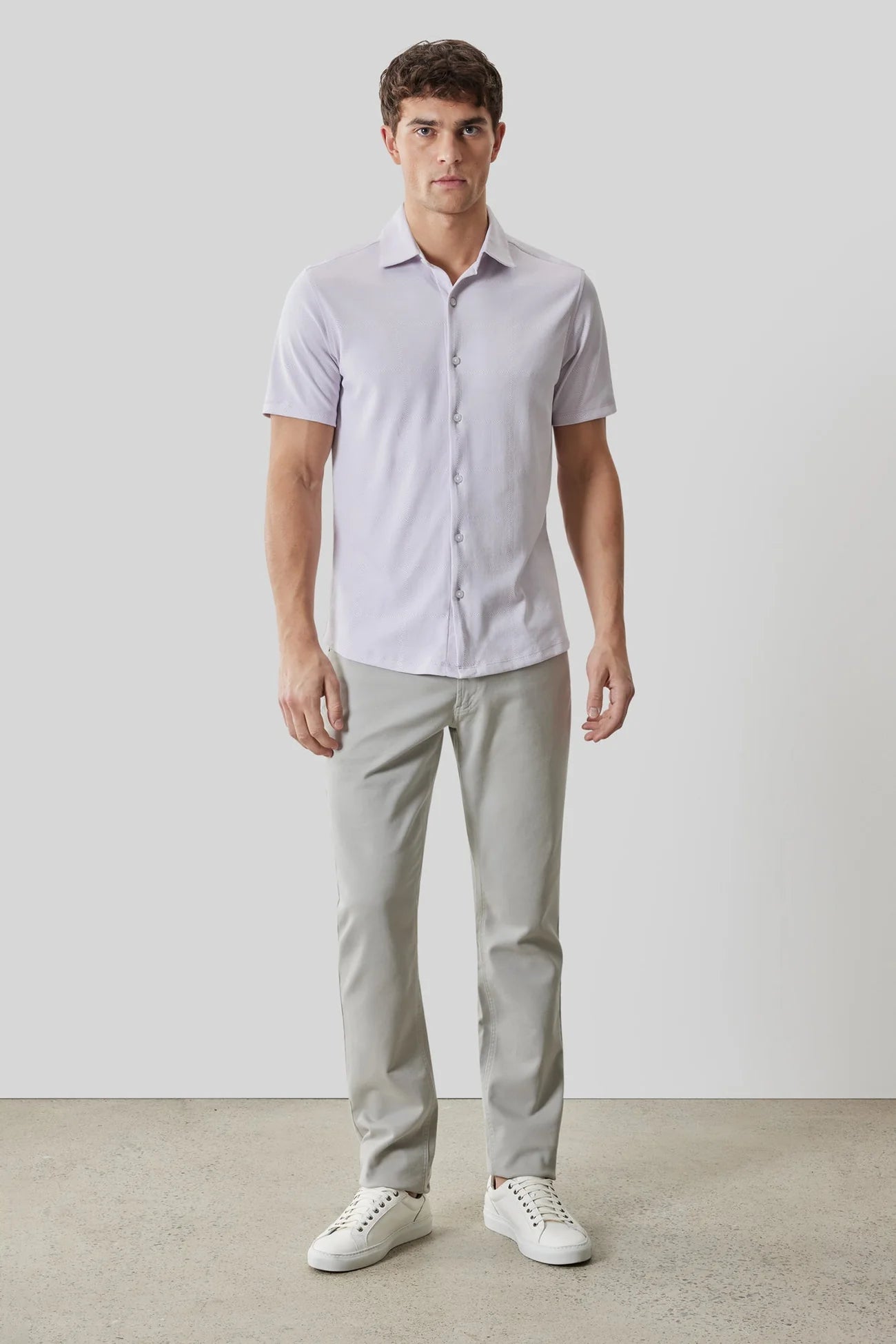 Robert Barakett | Chemise à manches courtes "Sterling" - Lavande