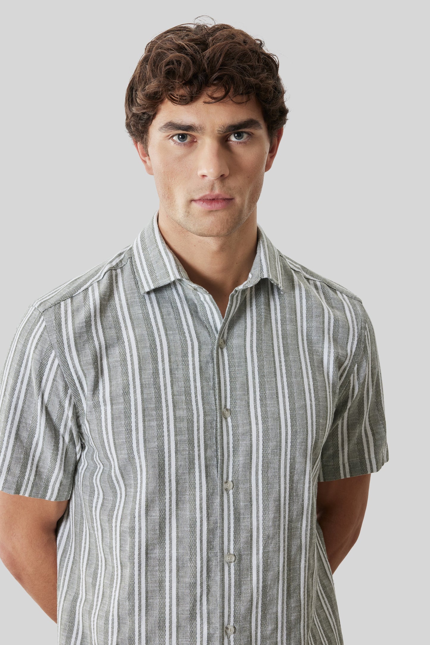 Robert Barakett | Chemise à manches courtes "Daiki" - Vert