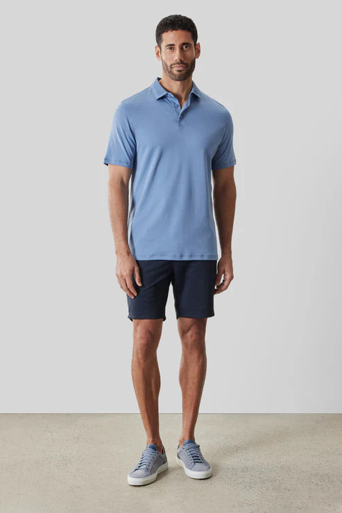 Robert Barakett | Le polo ''Barakett'' à col texturé - Bleu clair