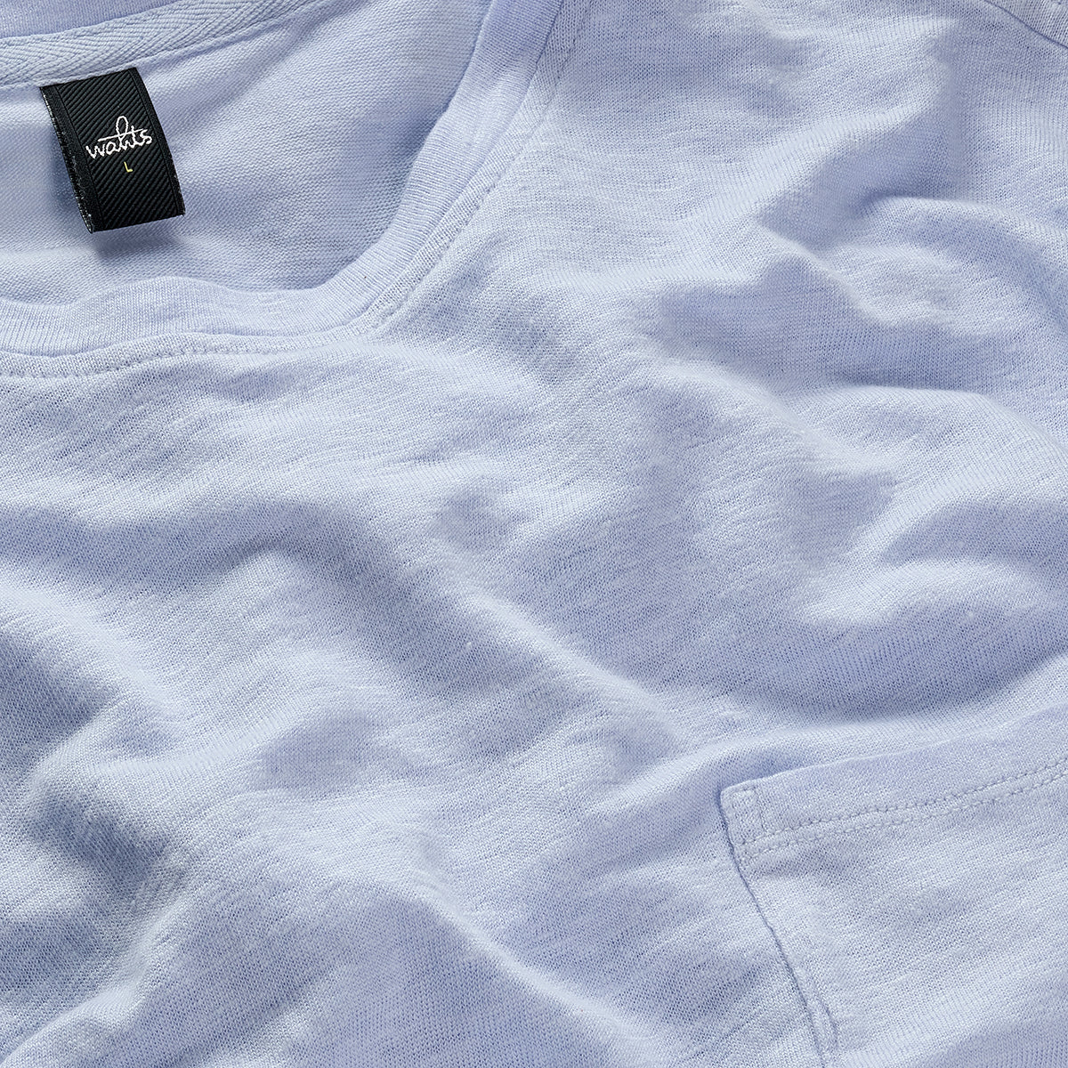 WAHTS  |  Le T-shirt à poches en lin ''REESE'' - Bleu glacier