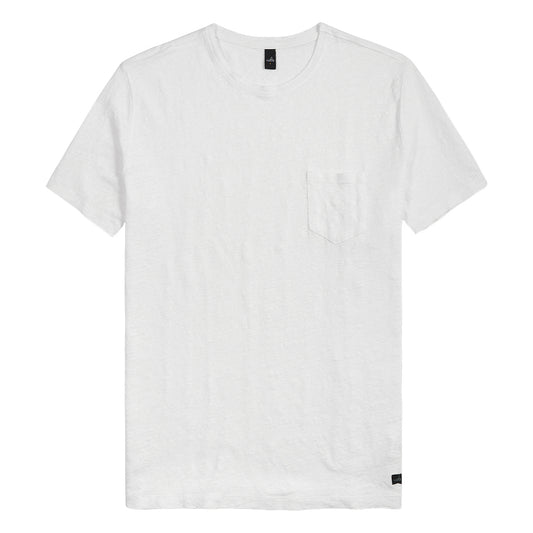 WAHTS  |  Le T-shirt à poches en lin ''REESE'' - Blanc pur