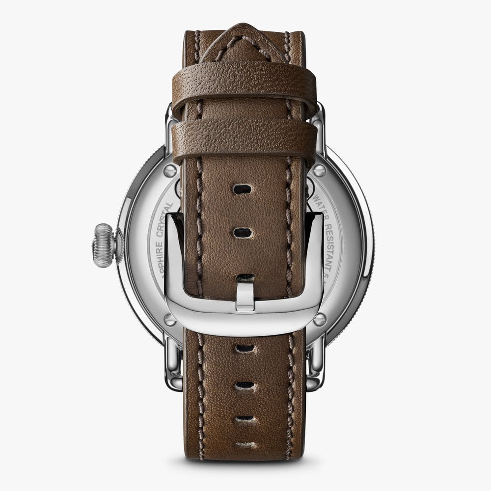 SHINOLA - MONTRE CANFIELD 43MM - Blanc / noisette foncée