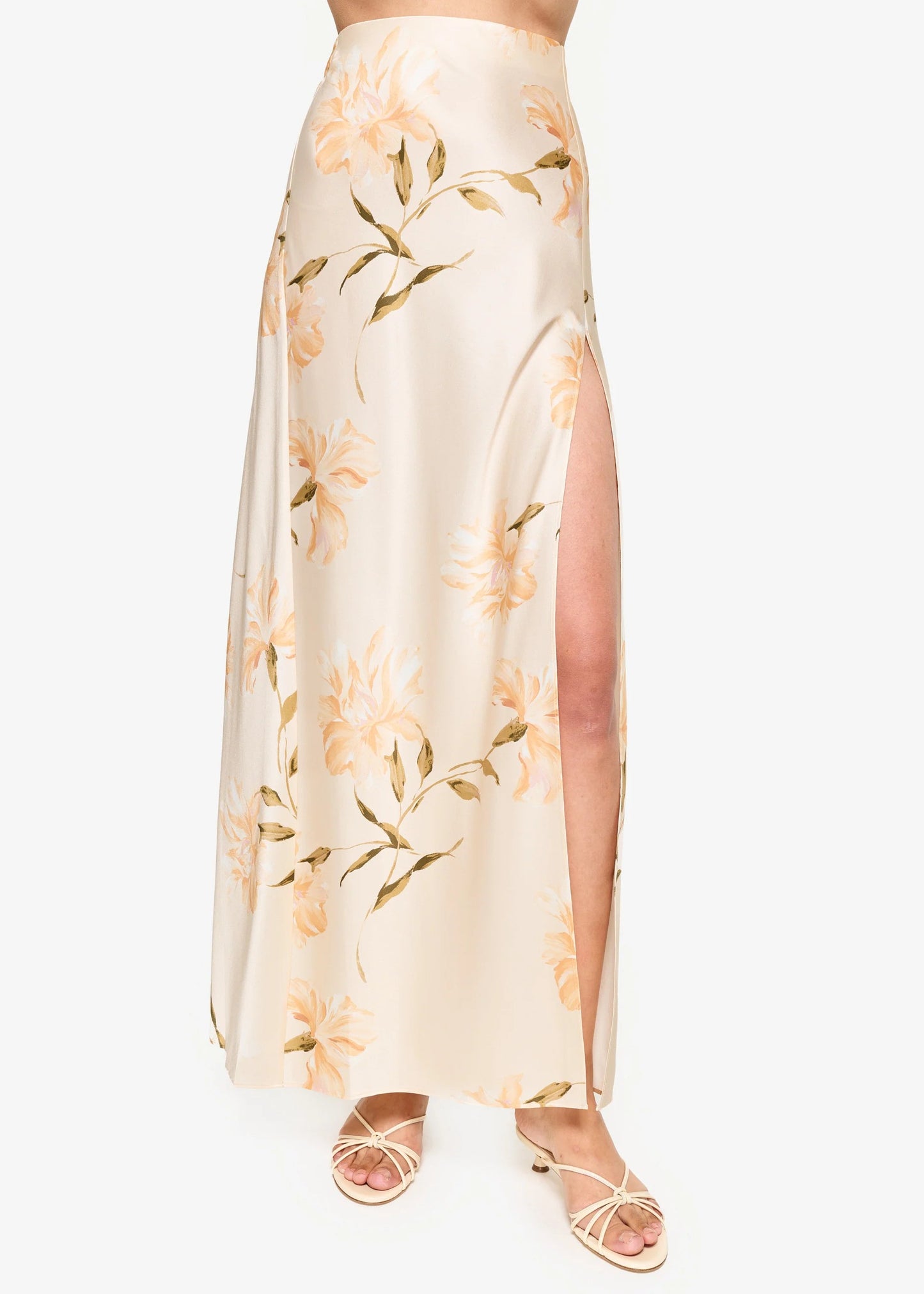 CAMI NYC | Jupe en soie avec fente - Imprimé floral Daylily