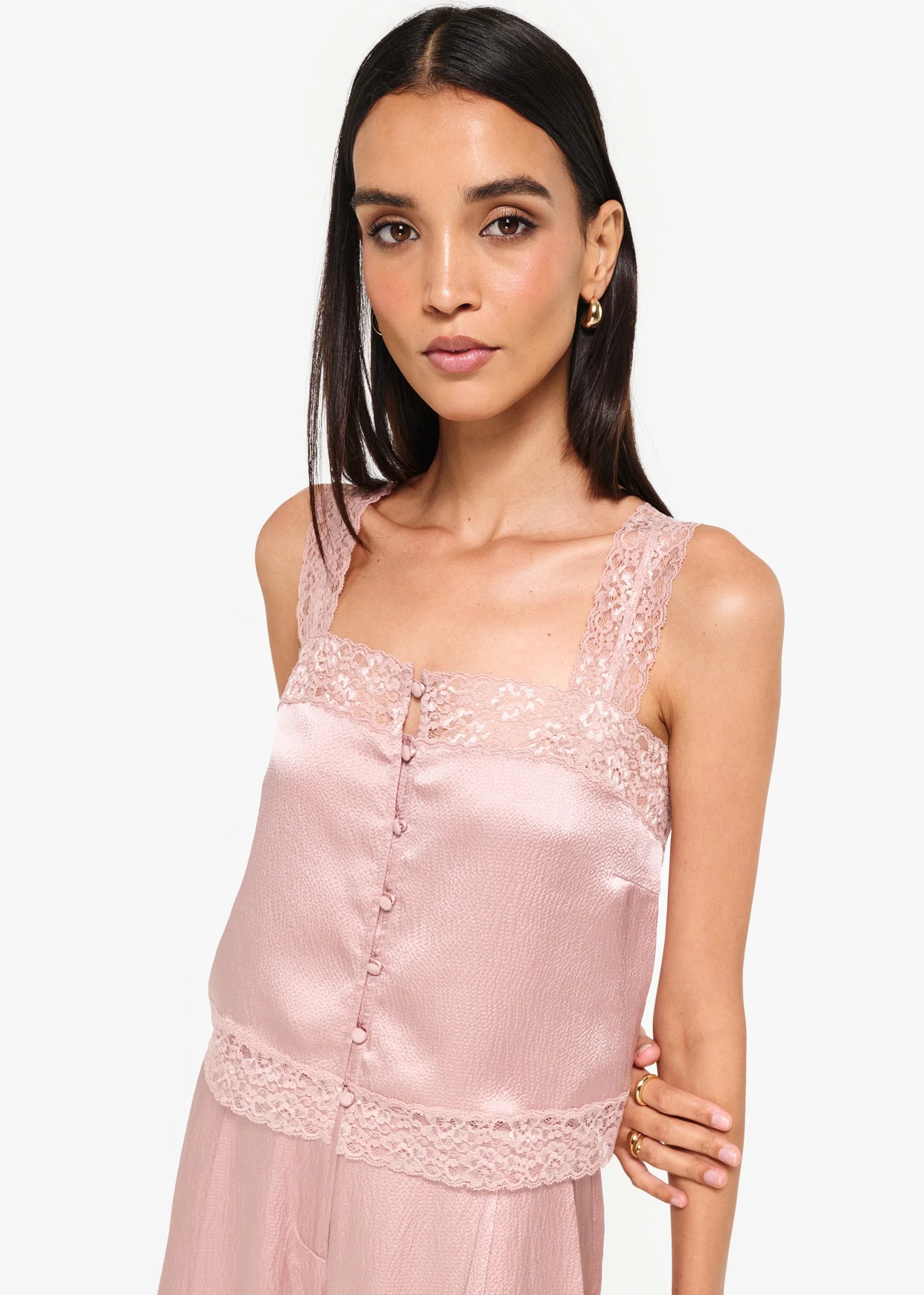 CAMI NYC | Camisole en soie "Tannis" - rose