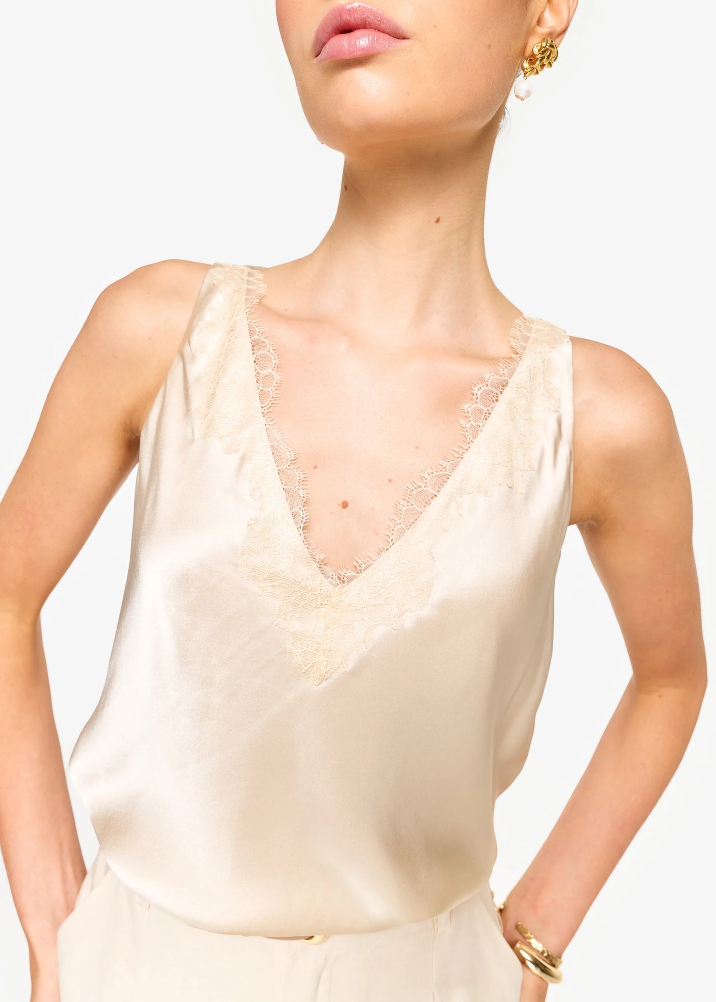 CAMI NYC | Camisole en soie "Marris" - ivoire