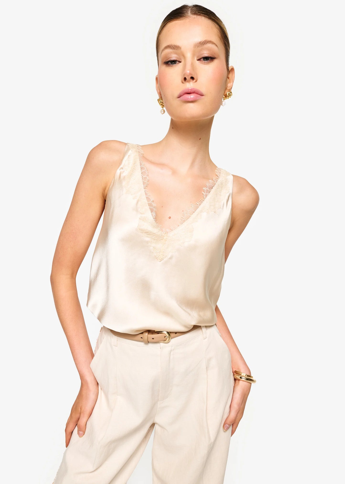 CAMI NYC | Camisole en soie "Marris" - ivoire